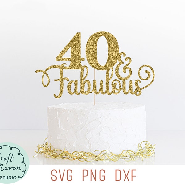 40th Birthday Cake - Etsy