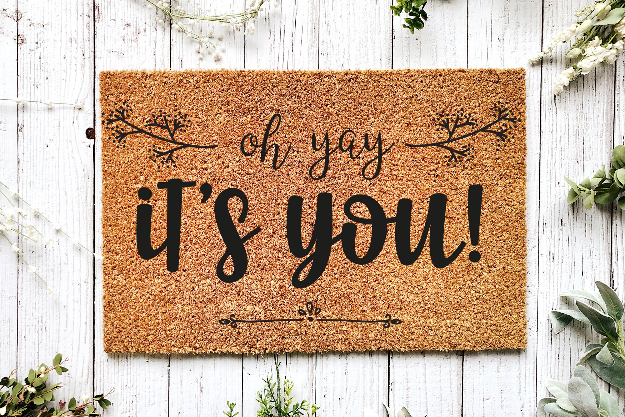 Yay It's You Doormat Mat Svg Front Door Mat Svg Etsy