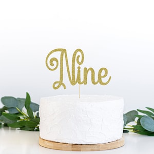 Neuvième anniversaire gâteau topper SVG, Neuf gâteaux topper SVG, Joyeux anniversaire cake topper SVG, 9ème anniversaire Svg, Cupcake topper Svg, 9 svg, dxf