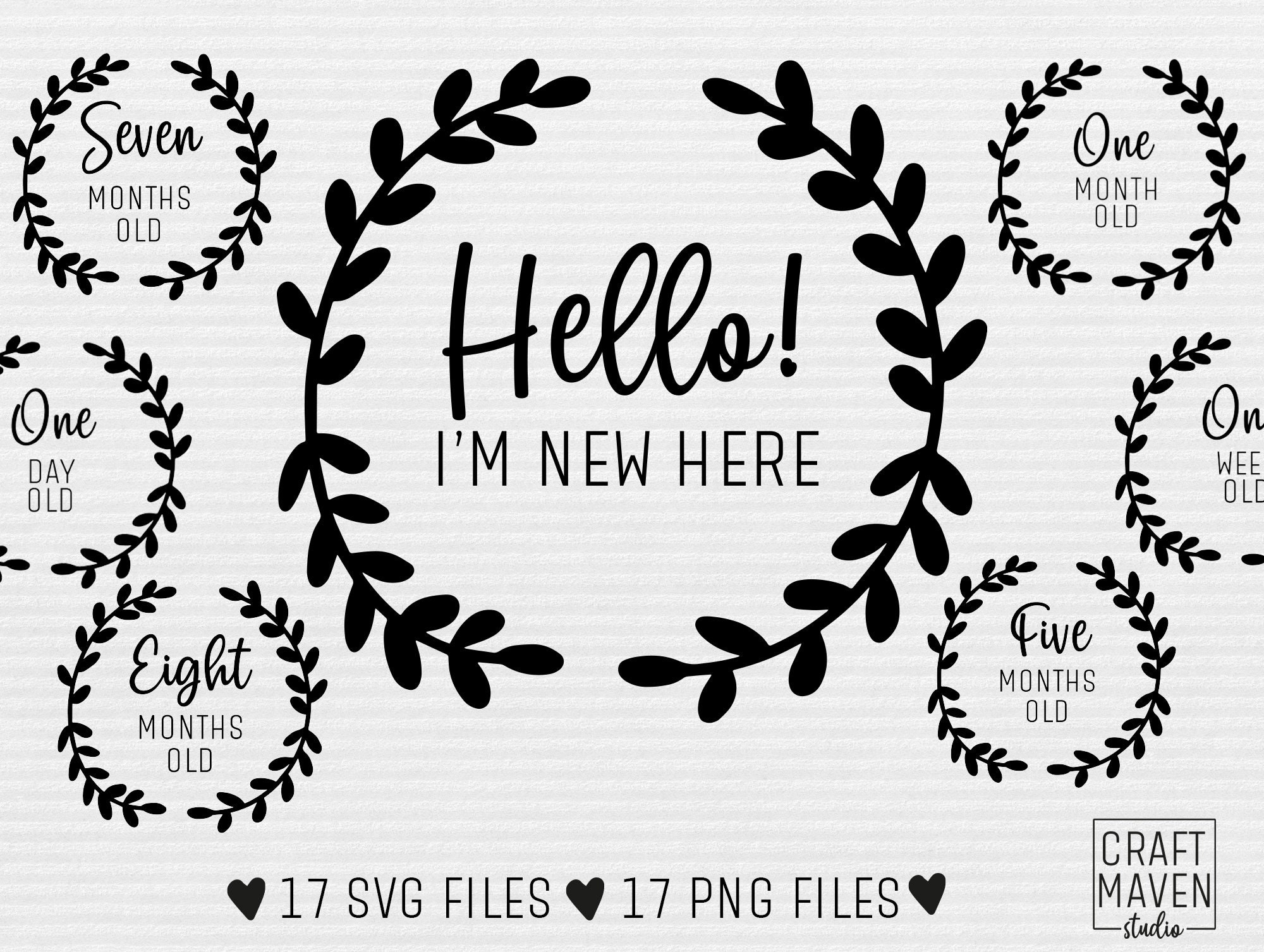 Baby Milestone SVG Bundle, Newborn Photo Props (digital Download) - Etsy