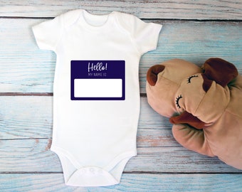 Hello My Name Is SVG, Baby Name Announcement (Digital File)