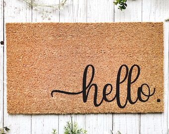 Welcome Mat SVG, Hello SVG, Welcome Mat Hello, Türmatte SVG, New Homeowner Svg, Door Mat Hello, Svg Dateien für Cricut, Hello Png, png Datei