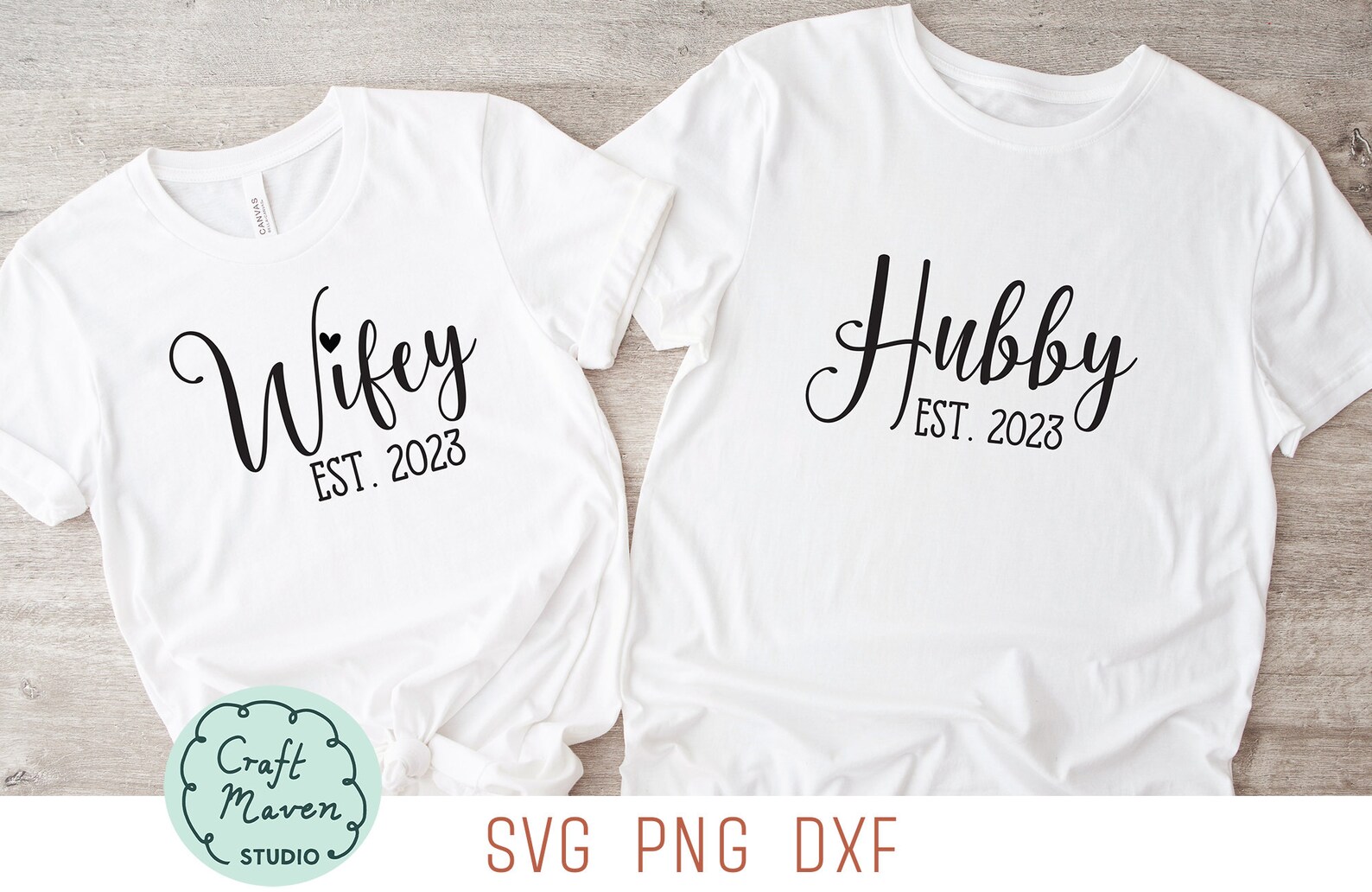 Wifey Hubby Est 2023 Svg Matching Couple Svg Husband and Etsy
