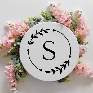 Klassische Monogramm svg, Monogramm Kranz svg, Lorbeerkranz svg, Cricut Alphabet, Kranz Buchstaben svg, erste Monogramm svg, minimalistisches Monogramm