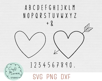 Initials SVG, Heart initial SVG, SVG for couples, Valentine's day svg sign, wedding initials svg, valentines svg bundle, love svg design