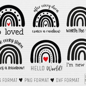 Regenbogen Baby SVG, Baby SVG Bundle, Neugeborenen Onesies SVG, Neugeborene Baby Mädchen svg, nach jedem Sturm kommt ein Regenbogen svg, Regenbogen Baby png, dxf