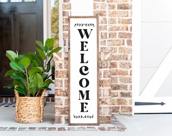 Vertical porch sign svg, Porch welcome sign svg, Farmhouse welcome sign svg, Welcome to our home svg, Home sweet home svg, porch board svg