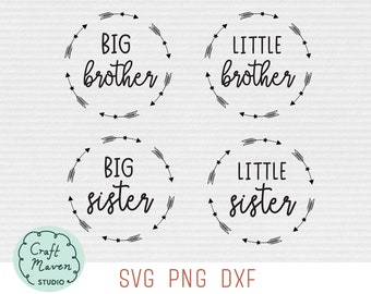 Matching sibling SVG set, Big Brother little sister SVG, Big sister little brother svg, Big bro little bro tshirt svg, Big sis shirt svg