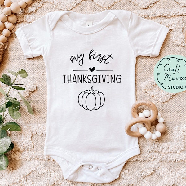 My first thanksgiving svg, Thanksgiving svg, baby onesies svg, baby tshirt svg, fall onesies svg, autumn svg, newborn svg, pumpkin svg, dxf