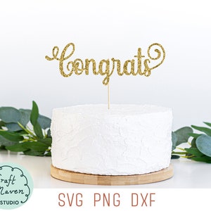 Gefeliciteerd taart topper svg, gefeliciteerd taart topper svg, afstuderen svg-bestanden, pensioen svg, verloving svg, cupcake topper svg, dxf