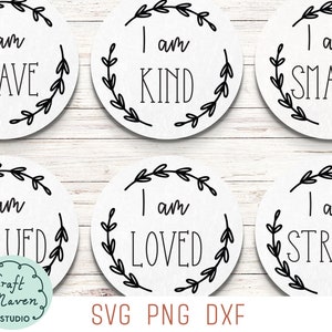 Estación de Afirmaciones SVG, Enseñanza SVG, Afirmaciones SVG, Bienestar Estudiantil SVG, Maestro SVG, Escuela SVG, Positividad SVG, 12 diseños