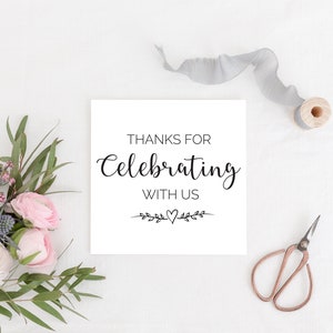 Merci d'avoir célébré avec nous SVG, SVG de remerciement de mariage, SVG de remerciement, SVG de note de faveur de mariage, SVG Merci d'être venu, SVG de notre mariage