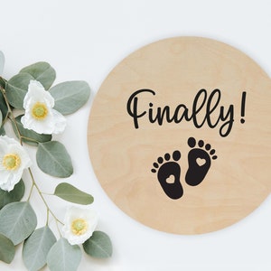 Annonce de bébé arc-en-ciel SVG, Enfin SVG, Annonce de bébé fiv, Annonce de grossesse Svg, Faire-part de naissance Svg, Onesies de nouveau-né Svg