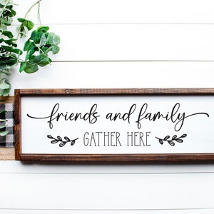 Freunde und Familie sammeln hier svg, Freunde und Familie svg, sammeln svg, Bauernhof Küche SVG, Esszimmer svg, Landhaus Küche svg, dxf