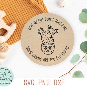 Lieb mich aber fass mich nicht an SVG, Deine Keime sind zu groß für mich SVG, Don't touch baby sign SVG, Baby-Dusche-Geschenk svg, Neues Baby svg, png, dxf