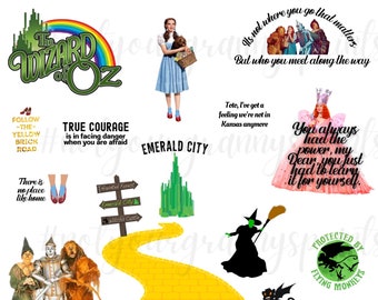 Wizard of Oz High Resolution png Printed on waterslide paper