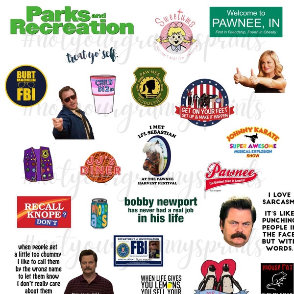 Parks and Rec PNG Digital Download