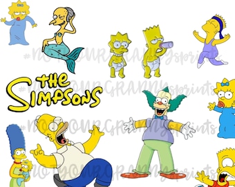Simpsons 2 sheet PNG Digital Download