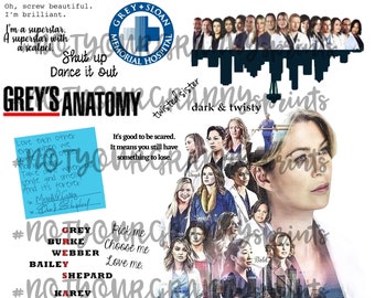 Greys Anatomy PNG digital download for tumblers