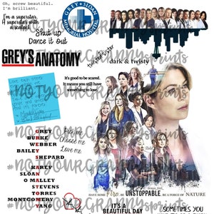 Greys Anatomy PNG digital download for tumblers