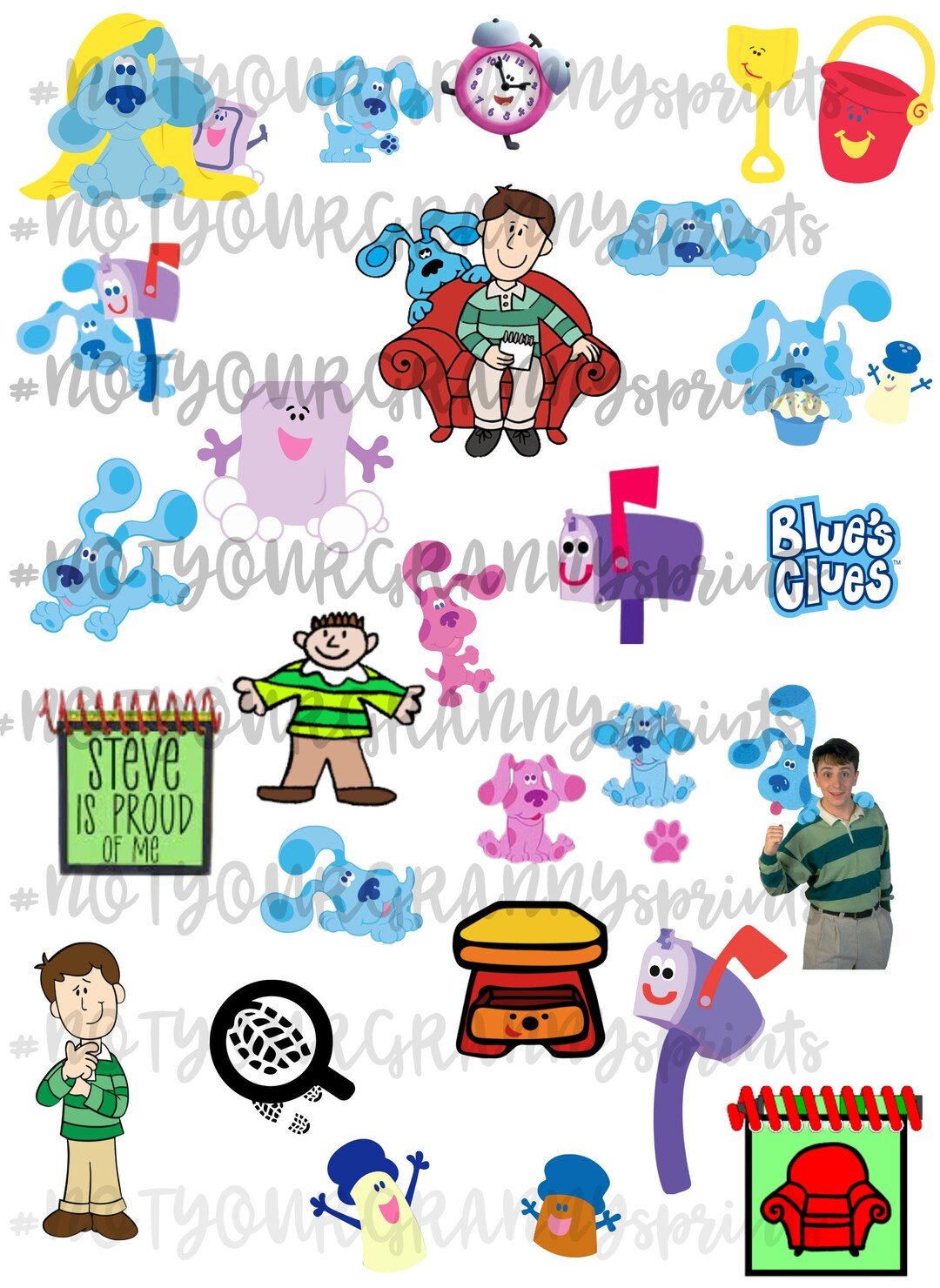 Blues Clues High Resolution Png Printed on Waterslide Paper - Etsy