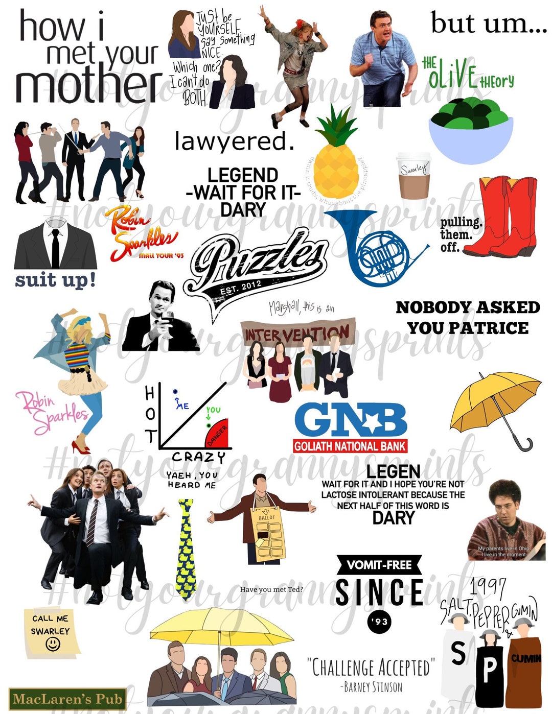 How I Met Your Mother PNG Digital Download - Etsy