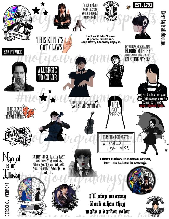 Wednesday PNG Digital Download