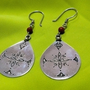 Tuareg earrings, tuareg jewelry, sterling silver tuareg earring, ethnic berber jewelry, berber earrings, boho ، tribal.