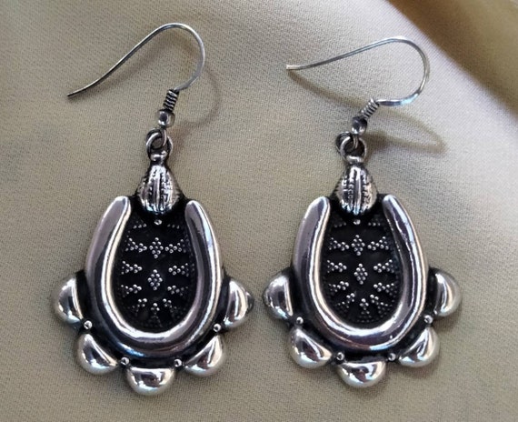 Vintage - sterling silver earring, ancient Berber… - image 3