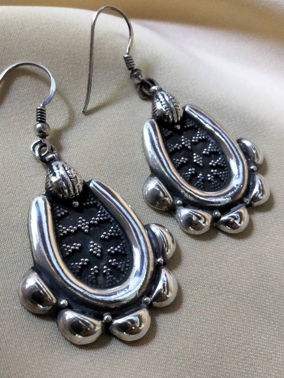 Vintage - sterling silver earring, ancient Berber… - image 2