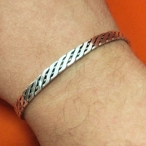 Berber - 925 Sterling Silver Berber Bracelet, Handmade / Ethnic Bracelet / Berber Jewelry / Tuareg / Tribal / Boho / Adjustable