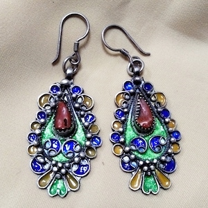Kabyle - vintage Algerian earring from the Grand Kabyle region / Berber jewelry / Kabyle jewelry / Kabyl earrings / boho earrings.
