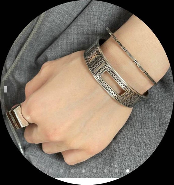 アクセサリー HERMES Newton Touareg Bangle T4 HERMES Newton Touareg Bangle T4（free shipping HERMES Hermes