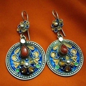 Kabyle - Vintage Algerian earring from the Grand Kabyle region/ Berber jewelry / Kabyle jewelry / Kabyle silver earring.