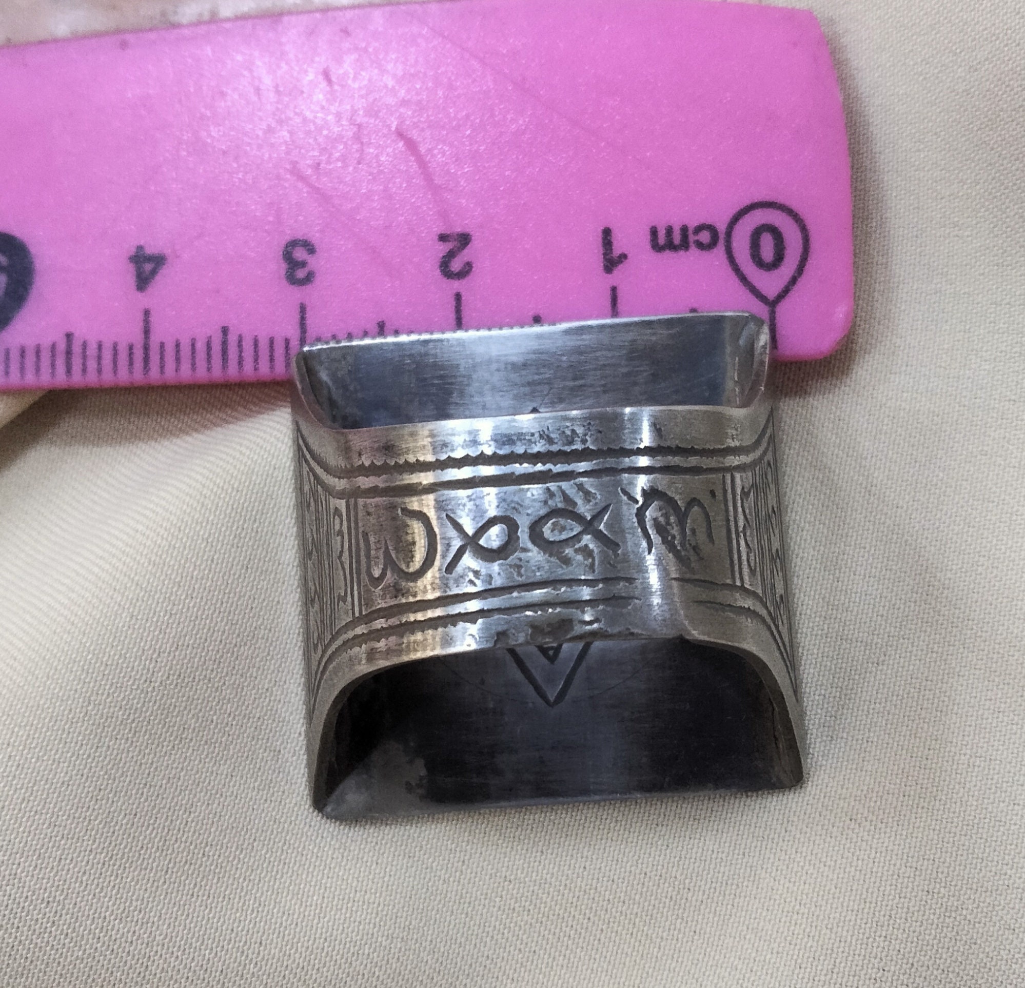 Tuareg Marabout Silver Ring With Magical Engravings - Tuareg Tuareg Marabout Silver Ring With Magical Engravings - Tuareg
