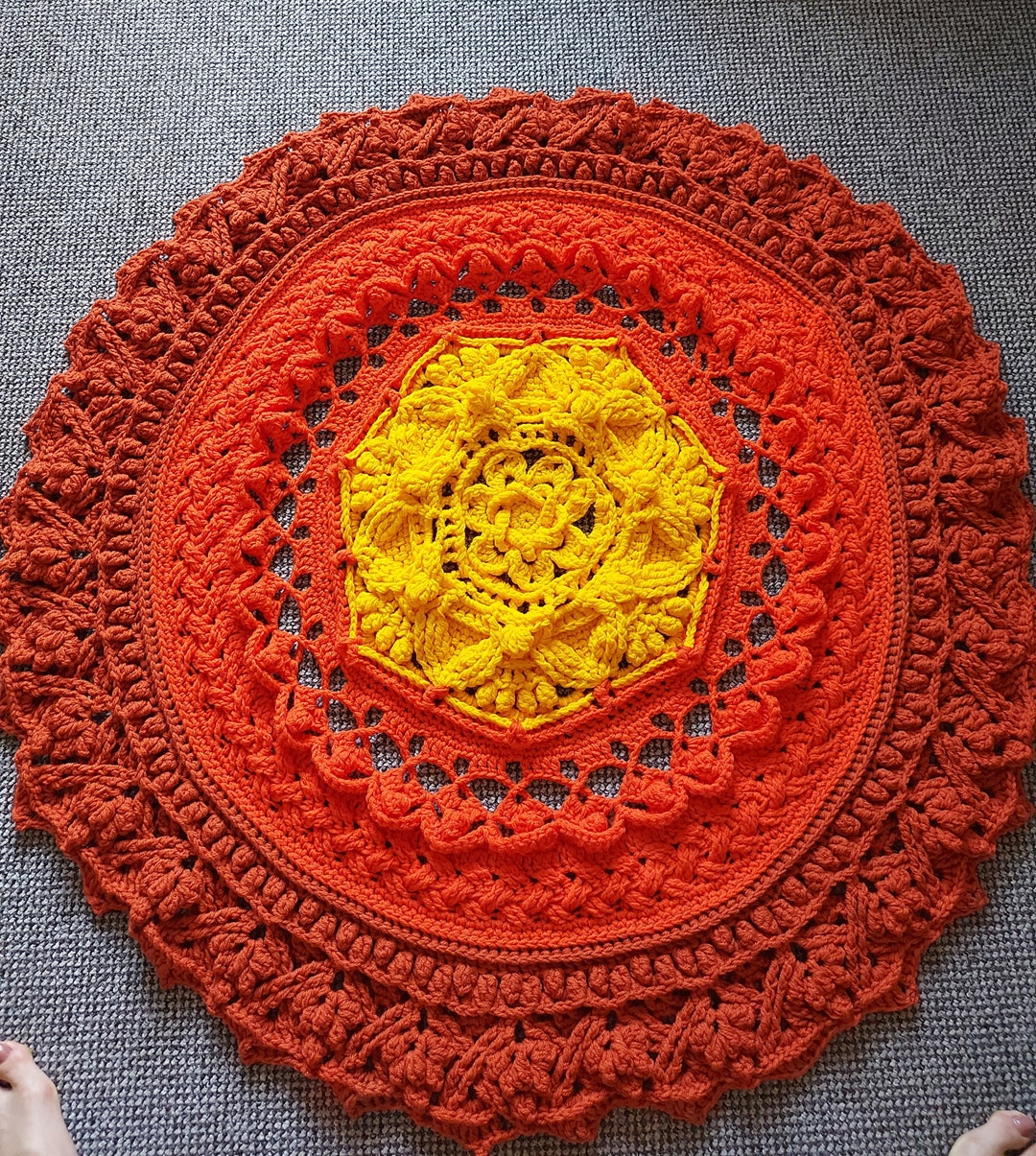 Handmade Bohemian Crochet Rug - Etsy