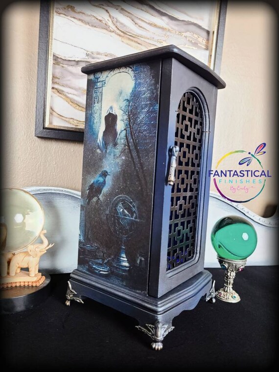 Magic Jewelry Box Gothic Box Haunted Box Blue Etsy