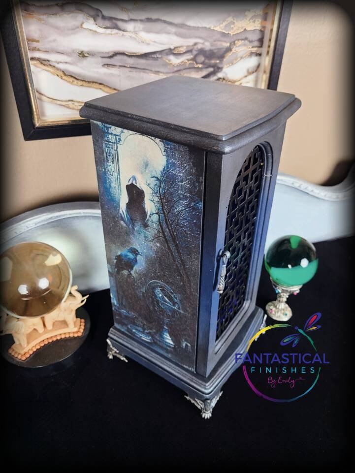 Magic Jewelry Box Gothic Box Haunted Box Blue Etsy