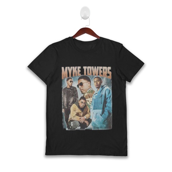 Myke Towers Rapper Lightning Vintage T-Shirt, Music Hip Hop Rap Tee