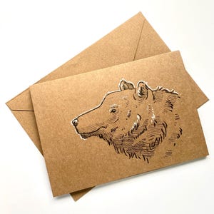 Carte dessinée à la main - Ours
