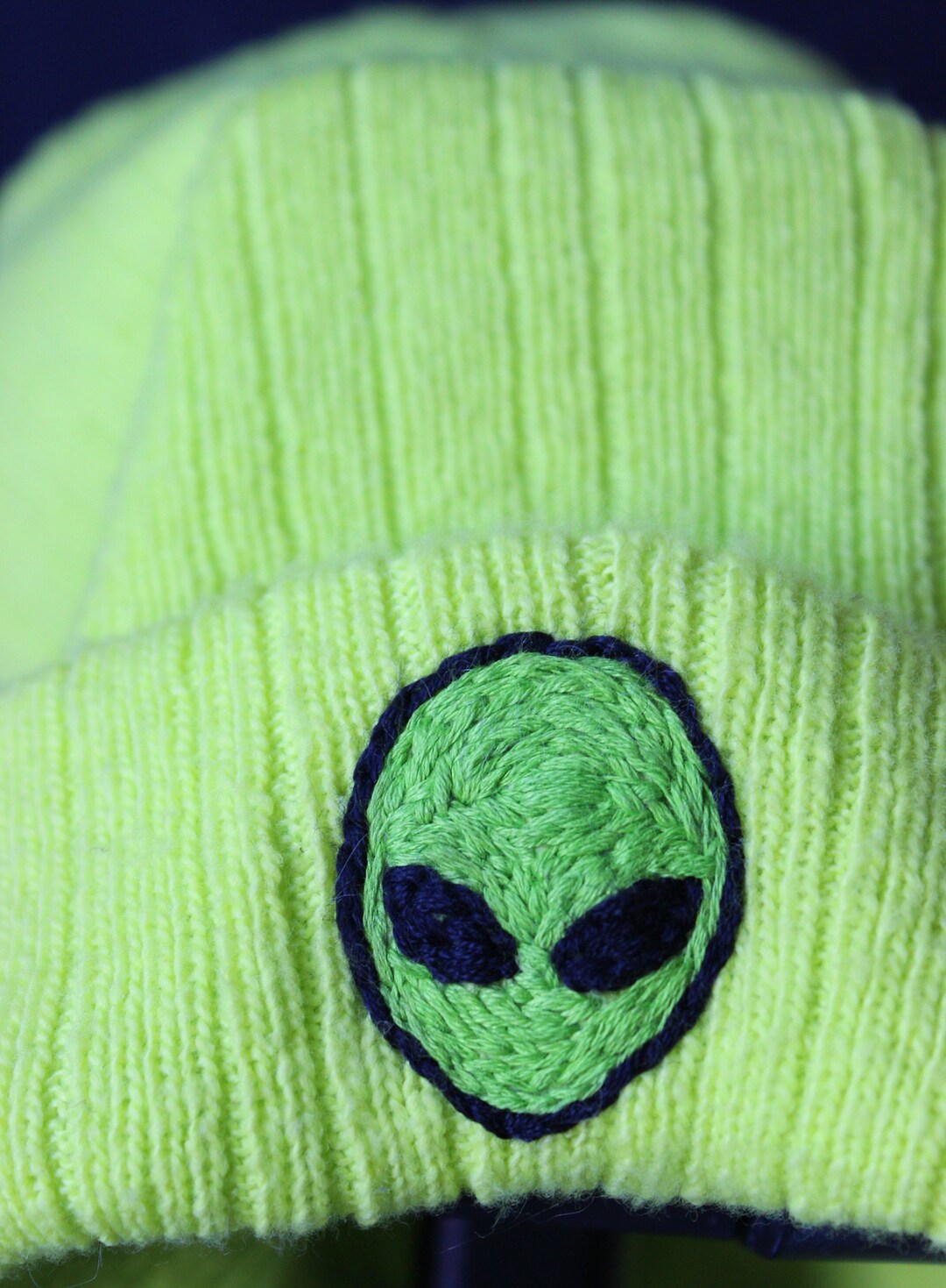 Neon Alien Beanie Hat - Etsy