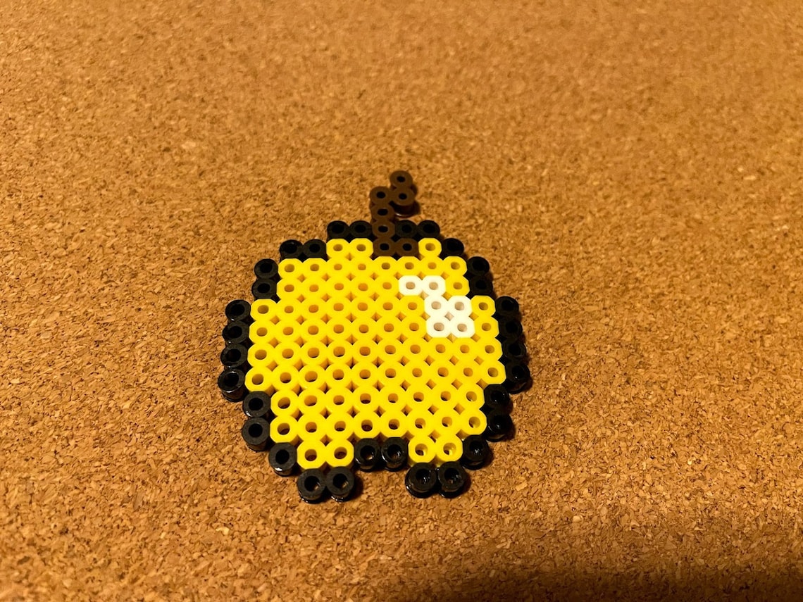 Golden Apple of Power Minecraft Perler Bead Creation Etsy