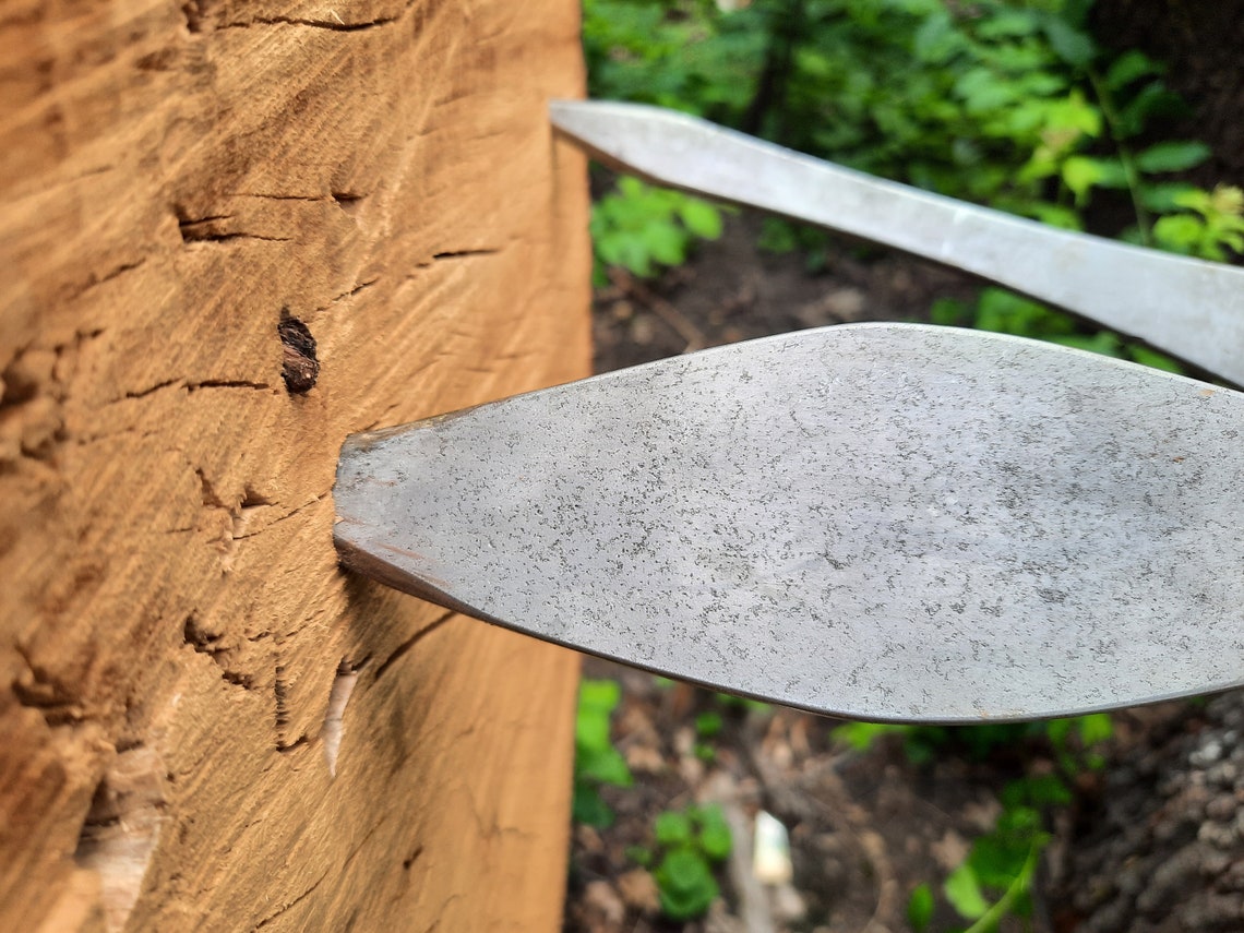 CURVED LEAF Heavy Throwing Knife Set of 3 Throwing Knives Etsy