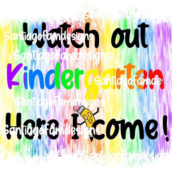 Back to school Kindergarten School PNG File Colors | Etsy