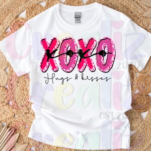 Xoxo, PNG files, sublimation, love, hugs, kisses
