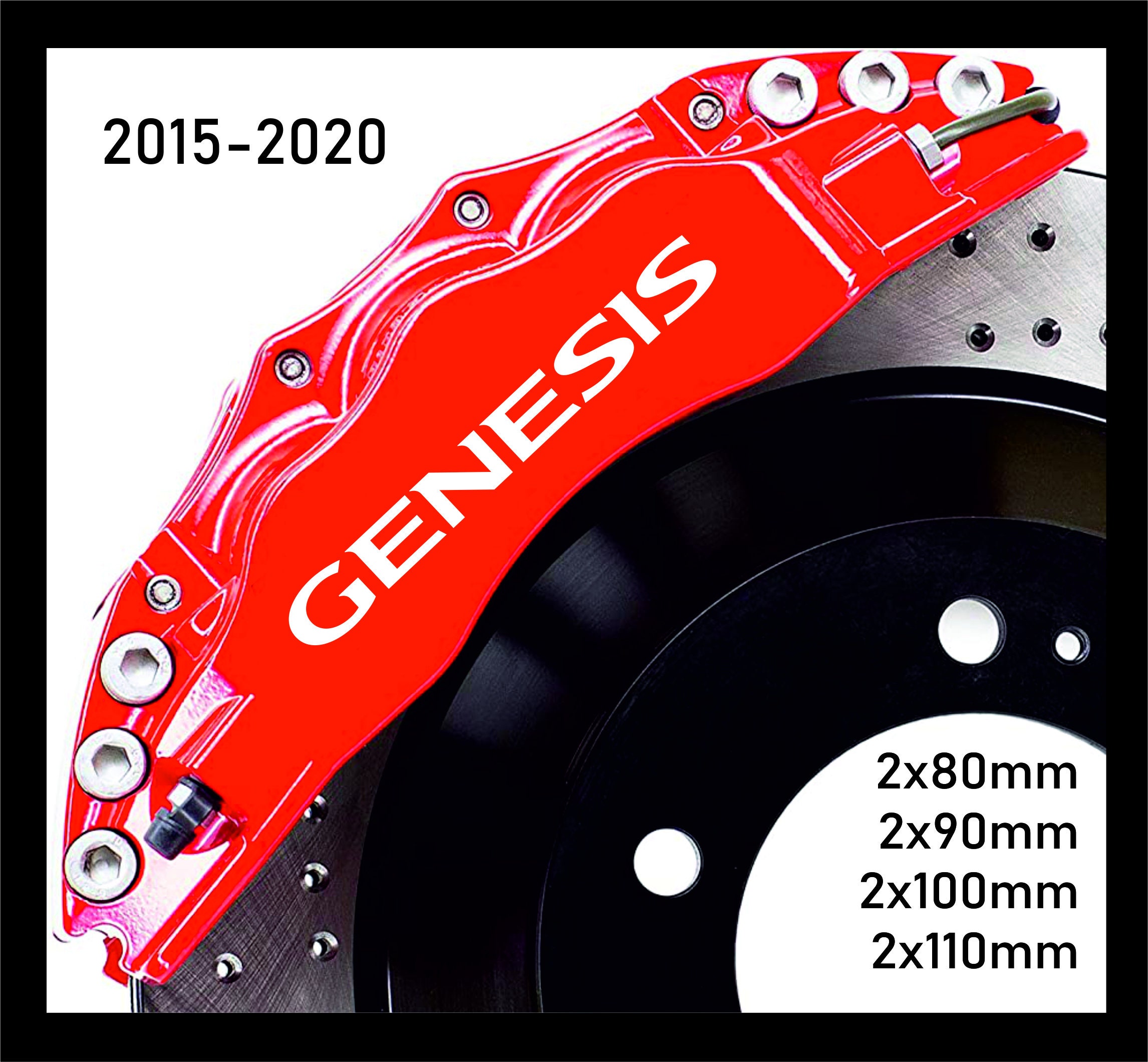 Genesis Brake Caliper Decals Stickers for All Genesis Car Etsy Australia