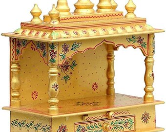 Wood Home Temple15 x 8 x 18 White and Red Temple Pooja Mandir for Home Stand Wooden Temple Wood Home Temple15 x 8 x 18 White and Red Temple Pooja Mandir for Home Stand Wooden Temple