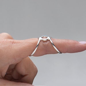 925 Sterling Silver, Designer Ring (both rings) , Splint Knuckle Ring, Thumb Ring, Woman ring ,Silver Ring for Women, Simple Midi Ring