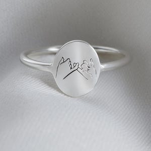 Personalised Pinky Promise Couples Rings, Pinky Swear Couple Ring, Engraved Ring, Long Distance, Wedding Rings, Hidden Message Ring, BF Ring