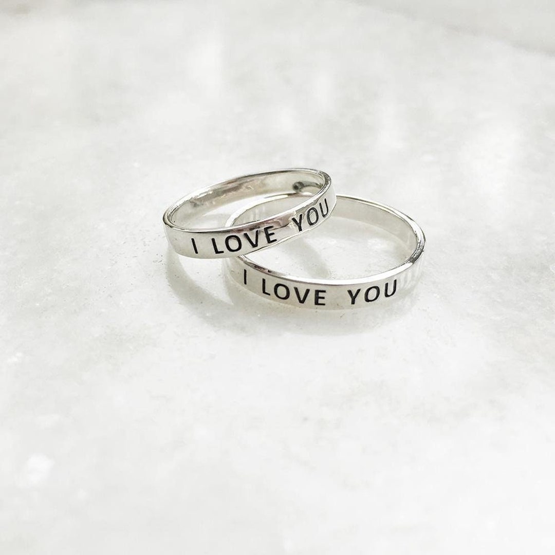 SILVER925　ILoveArizona♡ILoveNavajo♡ Real 925 Sterling Silver I Love You Xo X Heart Stampato